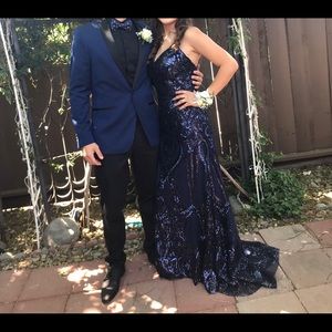 Navy Blue Prom Dress